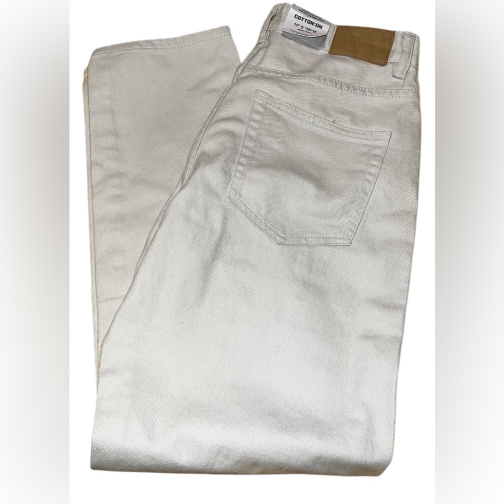 NWT Cotton On Mom Jeans-Soft Toupe - Picture 1 of 9